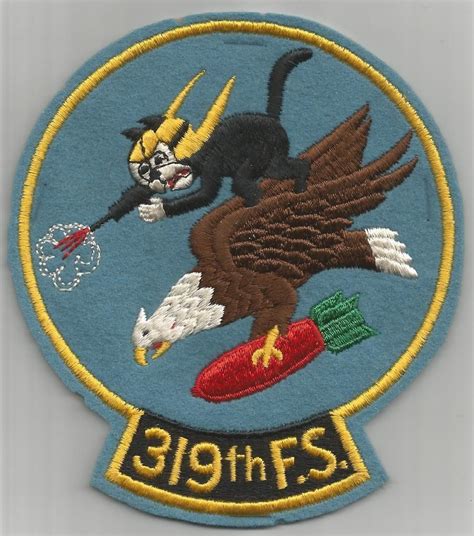 WW 2 US Army Air Forces 319th Fighter Squadron 6" Tall Patch