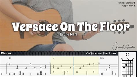 Versace On The Floor - Bruno Mars | Fingerstyle Guitar | TAB + Chords + Lyrics - YouTube