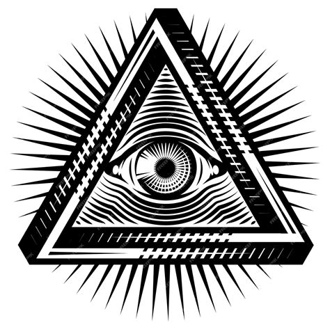 Premium Vector | Allseeing eye of god sacred symbol in a stylized triangle against the ...