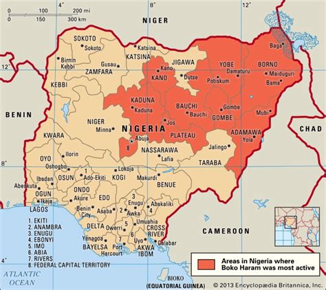 Map Where Boko Haram was Most Active in Nigeria (2013) | Download Scientific Diagram