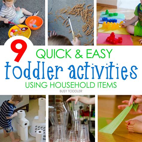 9 Quick & Easy Activities - Busy Toddler