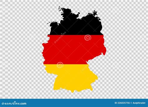 Germany Flag On Map Isolated On Png Or Transparent Background,Symbol Of ...