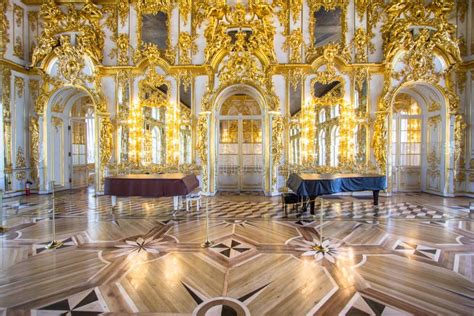 The Interior of the Catherine Palace, Tsarskoye Selo, St Petersburg Editorial Photo - Image of ...