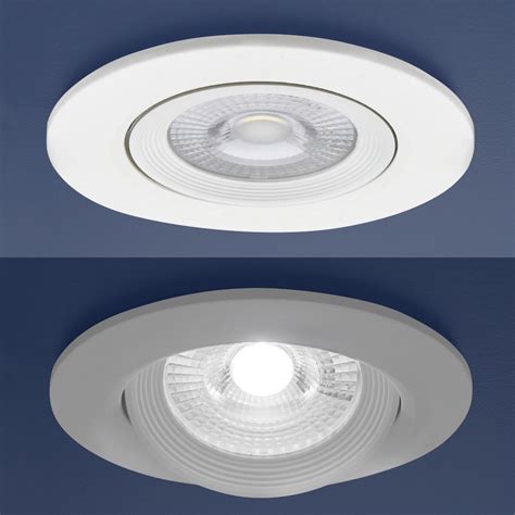 Modern LED Adjustable Tilt Angle Downlight Recessed Round Ceiling ...