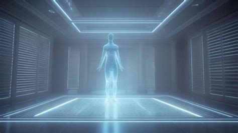 Premium AI Image | AI generated futuristic 3D human figure hologram