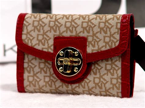 ♦ Urbane Mannequin ♦: 100% AUTHENTIC DKNY MEDIUM TURNLOCK WALLET RED HEMP