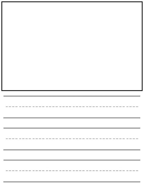 Free Kindergarten Lined Writing Paper - kindermomma.com