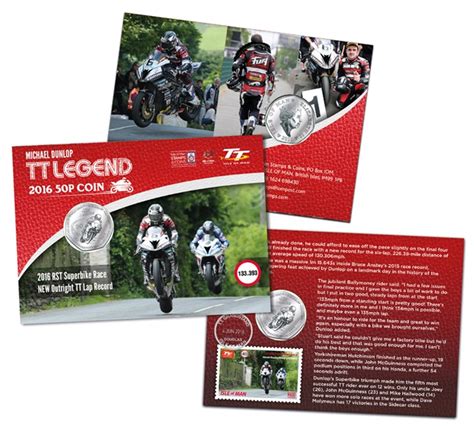 Michael Dunlop Special Gift Pack Isle of Man TT Legends 2016 50p Coin : Duke Video