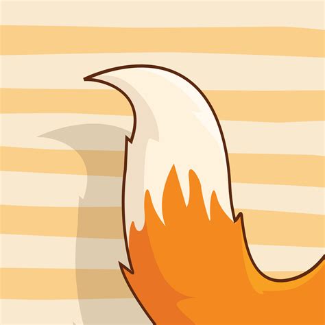 Fox Tail Cartoon Cute Animals 3576688 Vector Art at Vecteezy