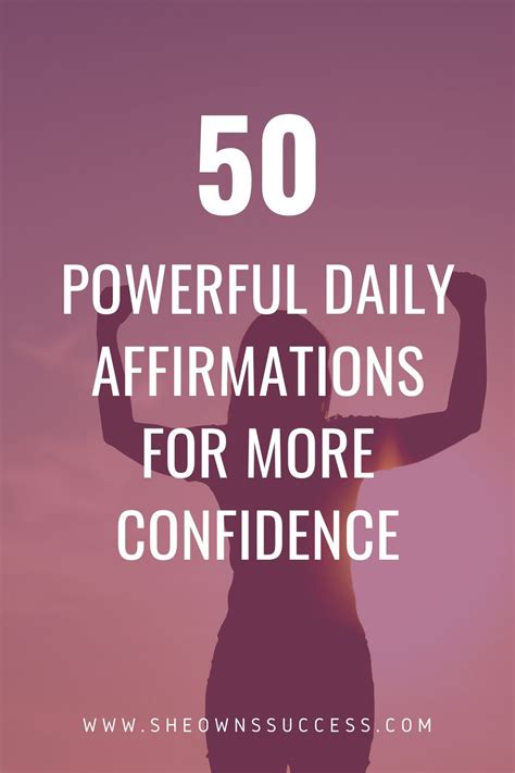 50 Powerful Daily Affirmations For Confidence & Self-Esteem | Daily ...