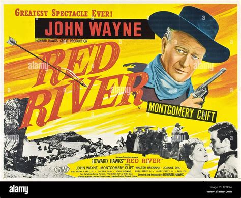 Red River - Movie Poster Stock Photo - Alamy