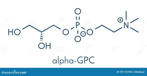 Alpha-GPC L-Alpha Glycerylphosphorylcholine, Choline Alfoscerate Molecule. Skeletal Formula ...