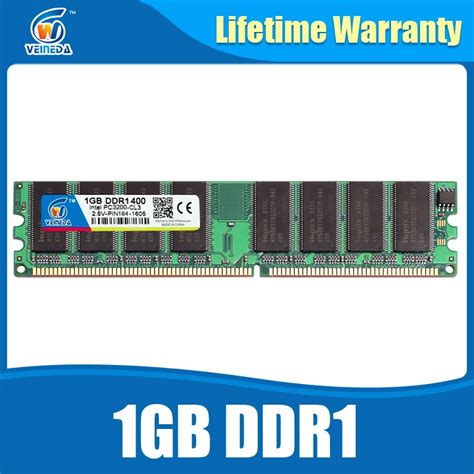 DDR1 2GB 2X1GB DDR 1 gb pc3200 ddr400 400MHz 184Pin Desktop ddr memory CL3 DIMM RAM 2G Lifetime ...