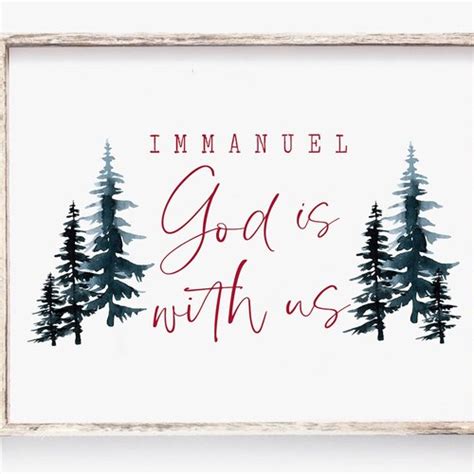 Immanuel God is With Us Matthew 1:23 Bible Verse Wall Art - Etsy