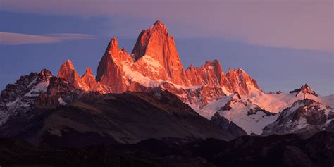 Sunrise Light on Mount Fitz Roy Patagonia Fine Art Print | Photos by Joseph C. Filer