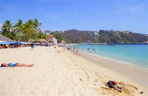 Huatulco, Mexico, Beach. editorial stock photo. Image of central ...