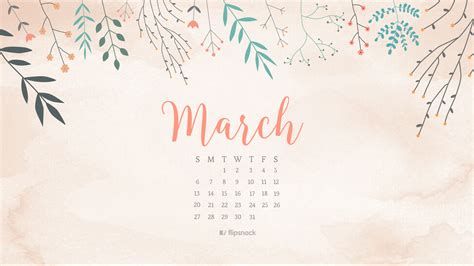 🔥 Download Desktop Wallpaper Calendar Image by @khenson | March 2018 Calendar Wallpapers, March ...