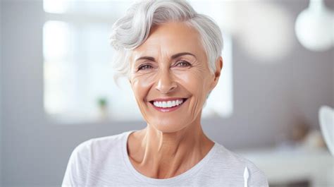 Premium AI Image | An elderly woman at the dental clinic smiles a smile ...