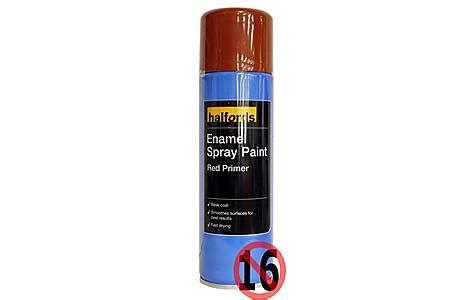 Halfords Enamel Spray Paint Red Pri...