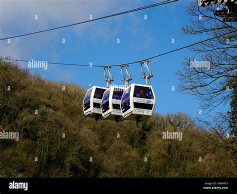 Cable cars Abraham Heights High Tor Matlock Bath Peak District National Park, Derbyshire Stock ...