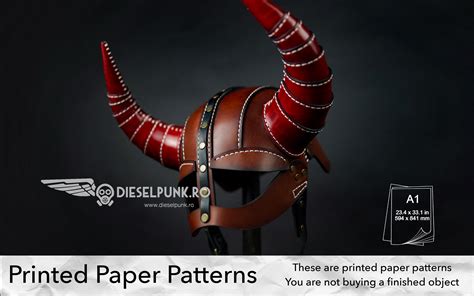 Viking Helmet Pattern Pattern - DIY Pattern - Paper template - Video ...