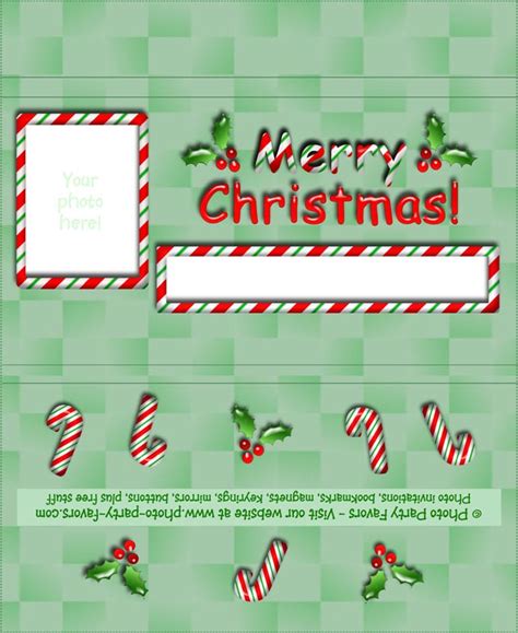 Free Printable Christmas Candy Bar Wrappers