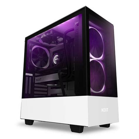 NZXT H510 Elite Black/White Premium Mid Tower ATX RGB Case TG Gaming Case