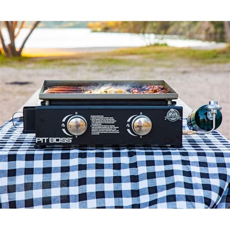 Pit Boss Tabletop 18.5" 289-Sq in Black Portable Liquid Propane Grill ...