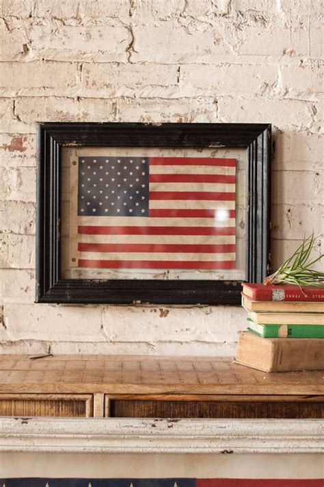 SMALL FRAMED AMERICAN FLAG UNDER GLASS | Framed american flag, American flag decor, Framed flag