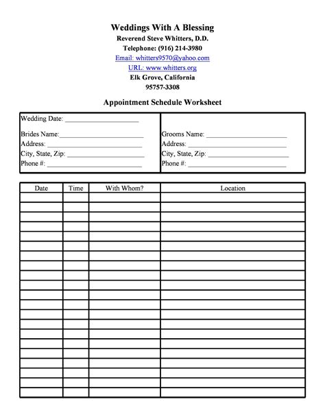 45 Printable Appointment Schedule Templates [& Appointment Calendars]