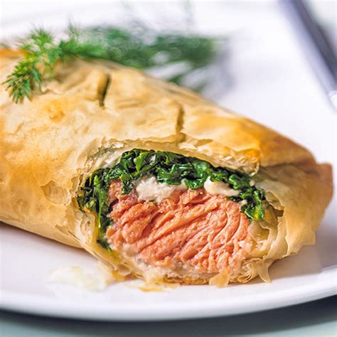 Salmon Spinach Filo Pastry Recipe | Deporecipe.co