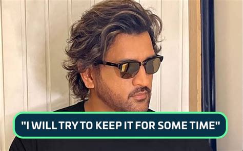 MS Dhoni has finally opened up about his vintage long-hair look