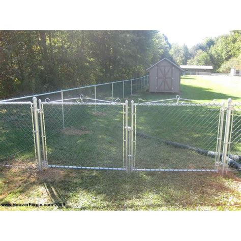 Hoover Fence Residential Chain Link Fence Double Swing Gates - 1-3/8 ...