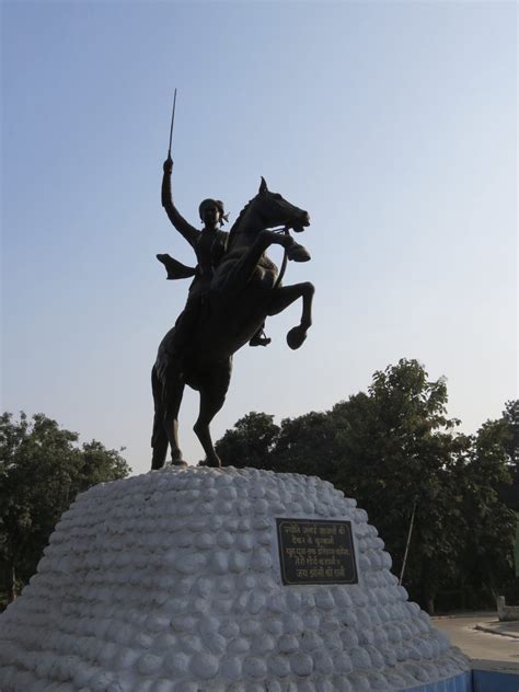 Equestrian statue of Rani of Jhansi Lakshmibai in Gwalior, Madya ...