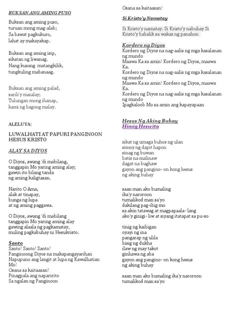 Ash Wednesday Lenten Songs | PDF