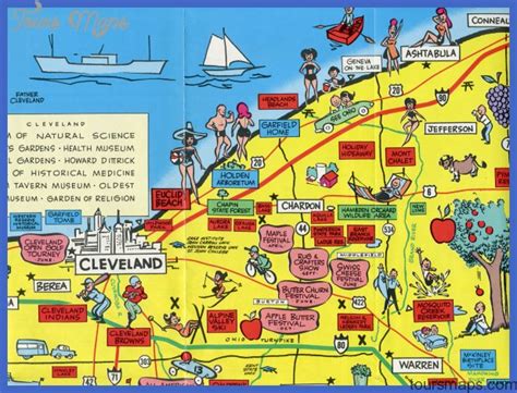 Cleveland Map Tourist Attractions - ToursMaps.com