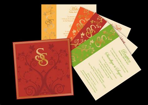 Chinaar leaf inspired wedding invitation design for a Kashmiri wedding (Sandhya & Sagar ...