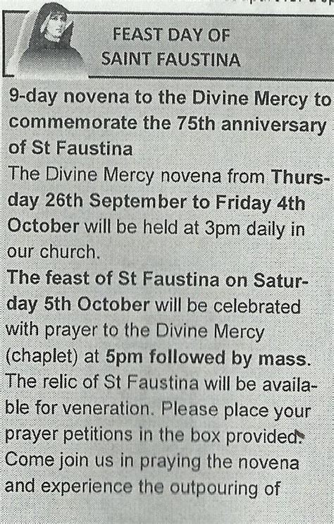 Faithful Resources for all Christian: St. Faustina Feast day & Novena ...