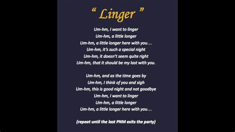 Linger - YouTube