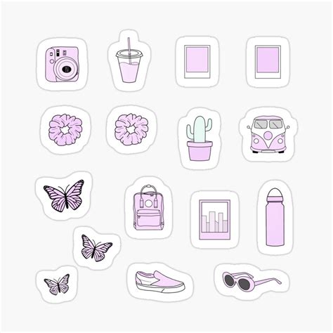 Vsco and aesthetic purple sticker pack Sticker by Pastel-PaletteD in 2021 | Purple sticker ...