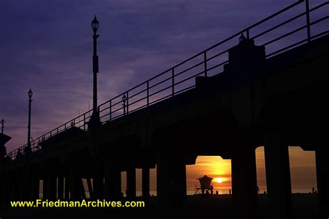 Huntington Beach Pier Sunset – The Friedman Archives – Stock Photo ...