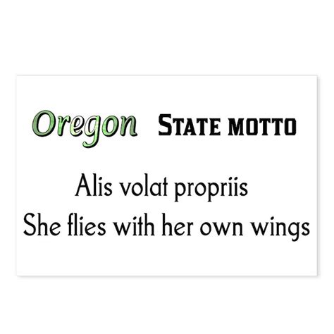 Oregon State Motto Postcards (Package of 8) by intrigue90