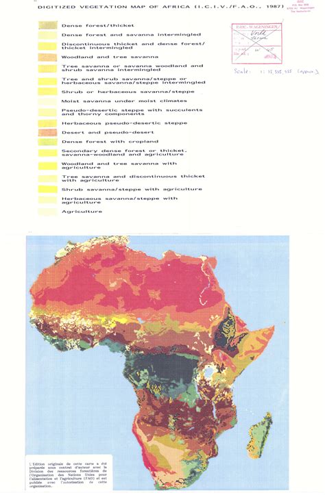 Vegetation Map of Africa 1987 - Full size