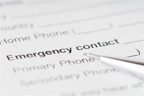Emergency contact paper sheet — Stock Photo © masterSergeant #109149788