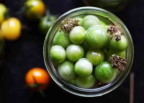 Green Cherry Tomato Refrigerator Pickles - Recipe Fiction