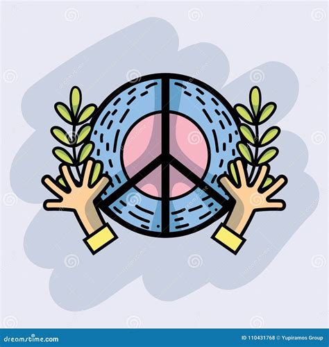 Hippie Symbol To Peace and Love Stock Vector - Illustration of global ...