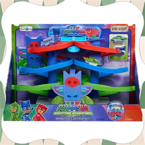 PJ Masks Nighttime Adventures Die Cast Spiral Playset