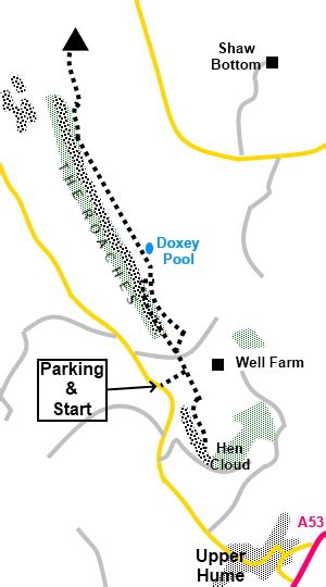 The Roaches walk sketch map