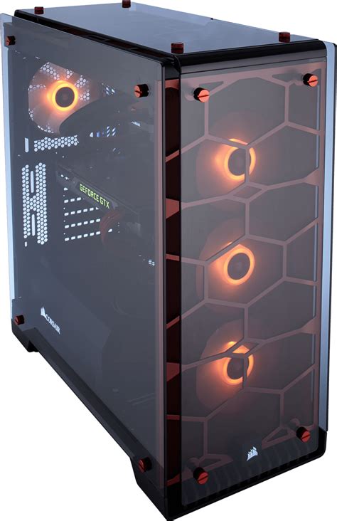 Crystal Series™ 570X RGB ATX Mid-Tower Case — Red