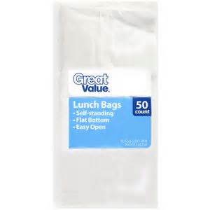 Great Value White Lunch Bags, 50 Count - Walmart.com | White lunch bags, Lunch bag, Paper lunch bags